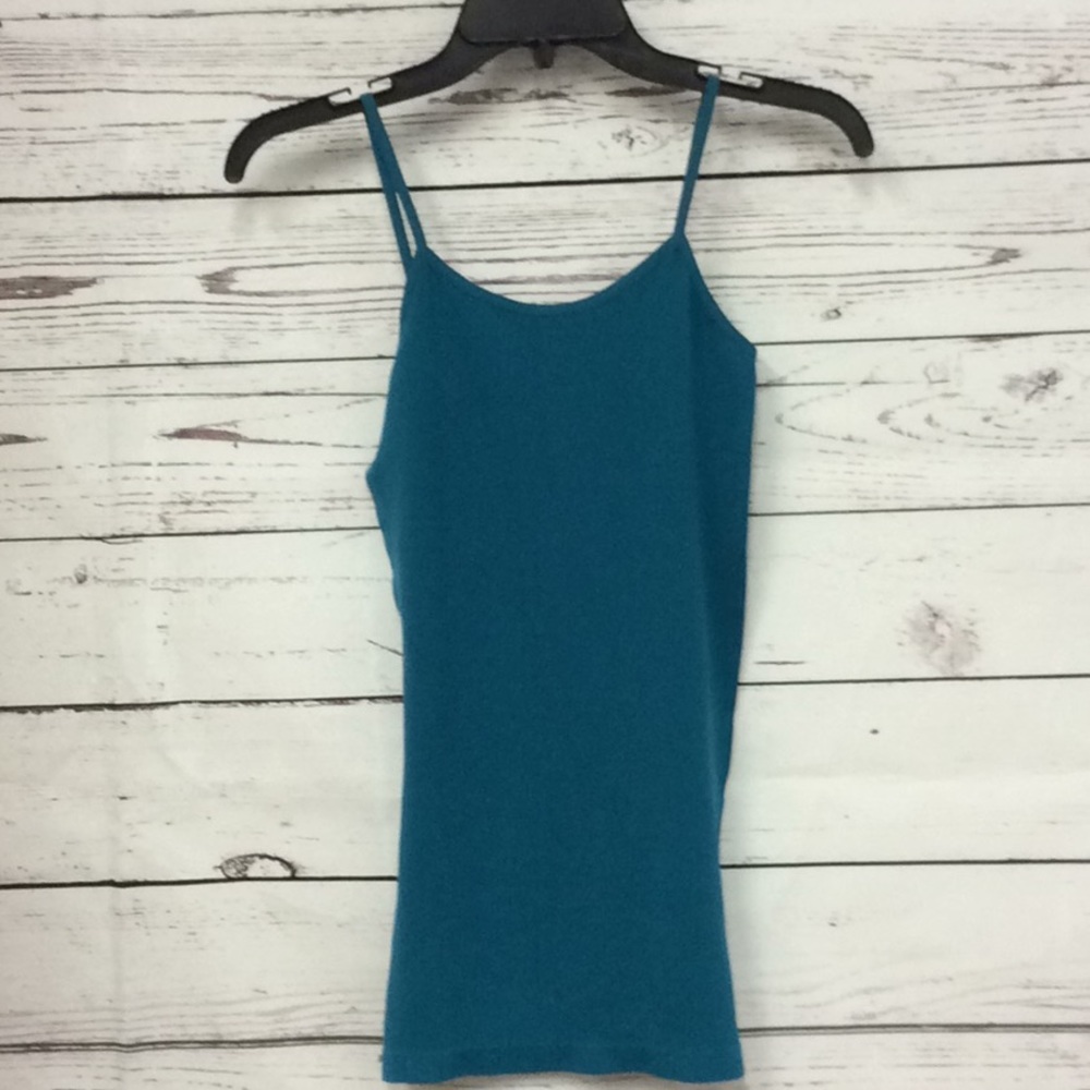 F & F teal blue seamless spaghetti strap‎ tank